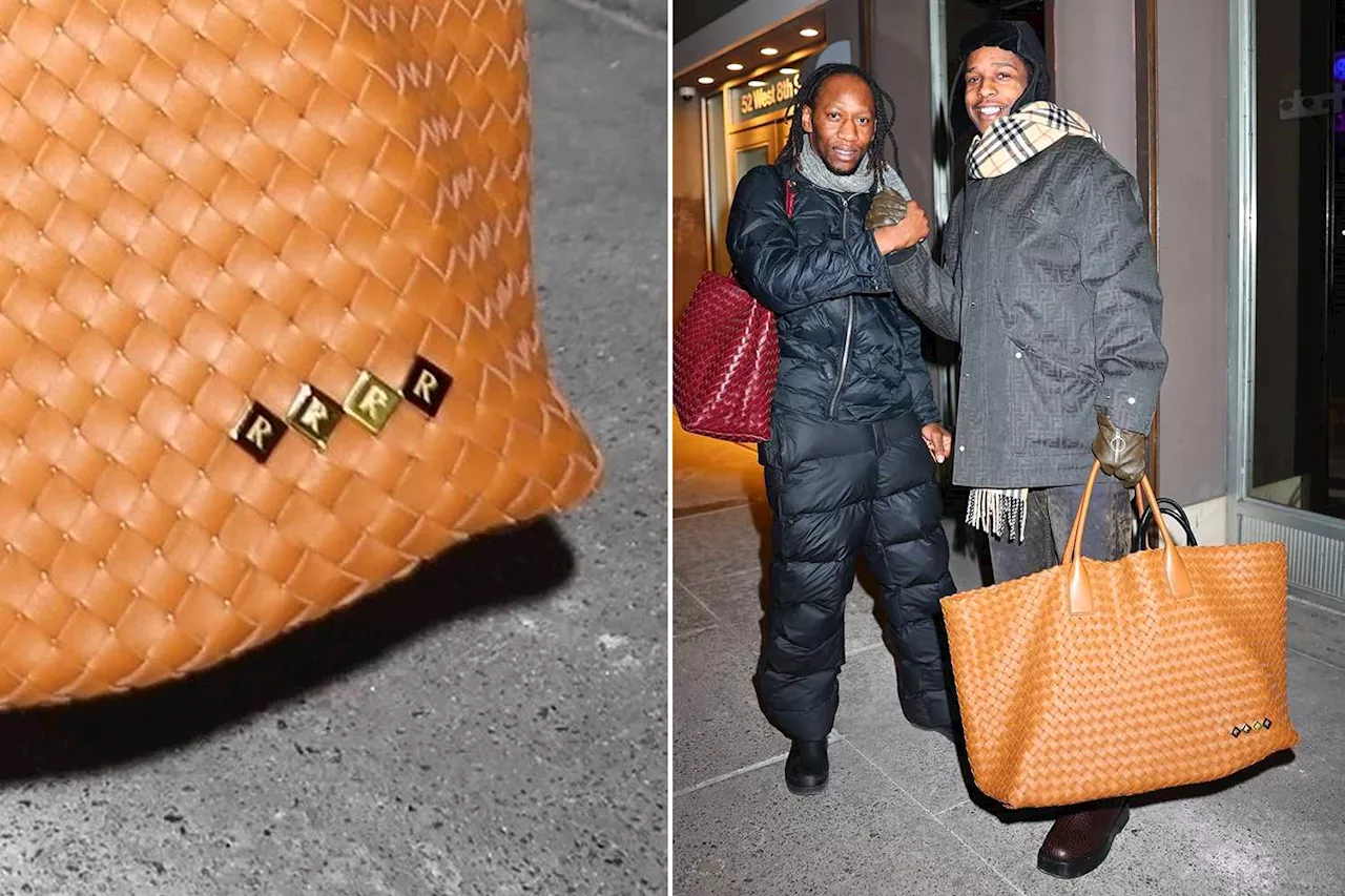 A$AP Rocky Shows Off $10,900 Bottega Veneta Bag While Embracing Fatherhood