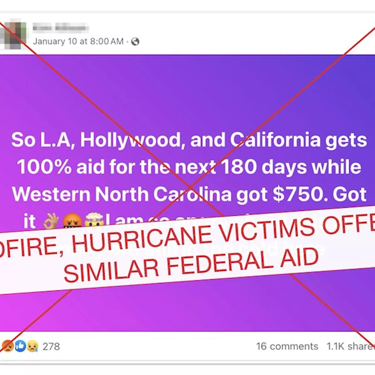 Comparing Federal Aid: California Wildfires vs. North Carolina Hurricanes