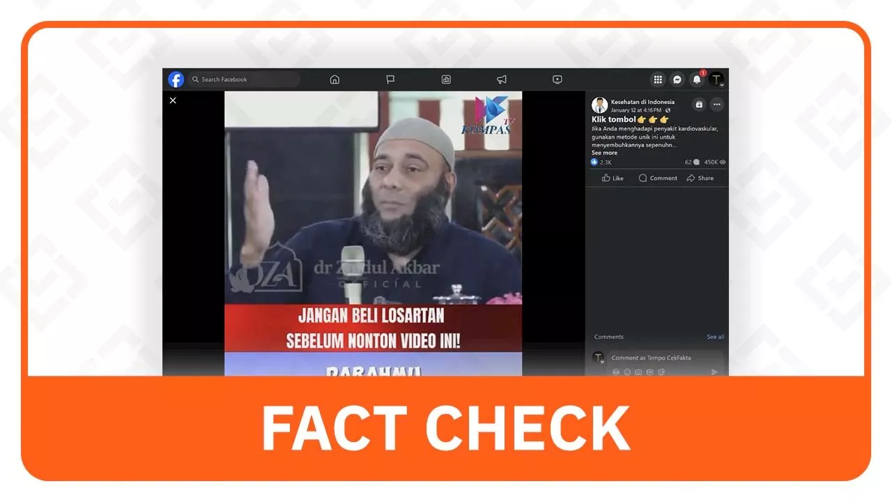 FACT CHECK: Video of Indonesian preacher promoting hypertension ‘cure’ is AI-edited