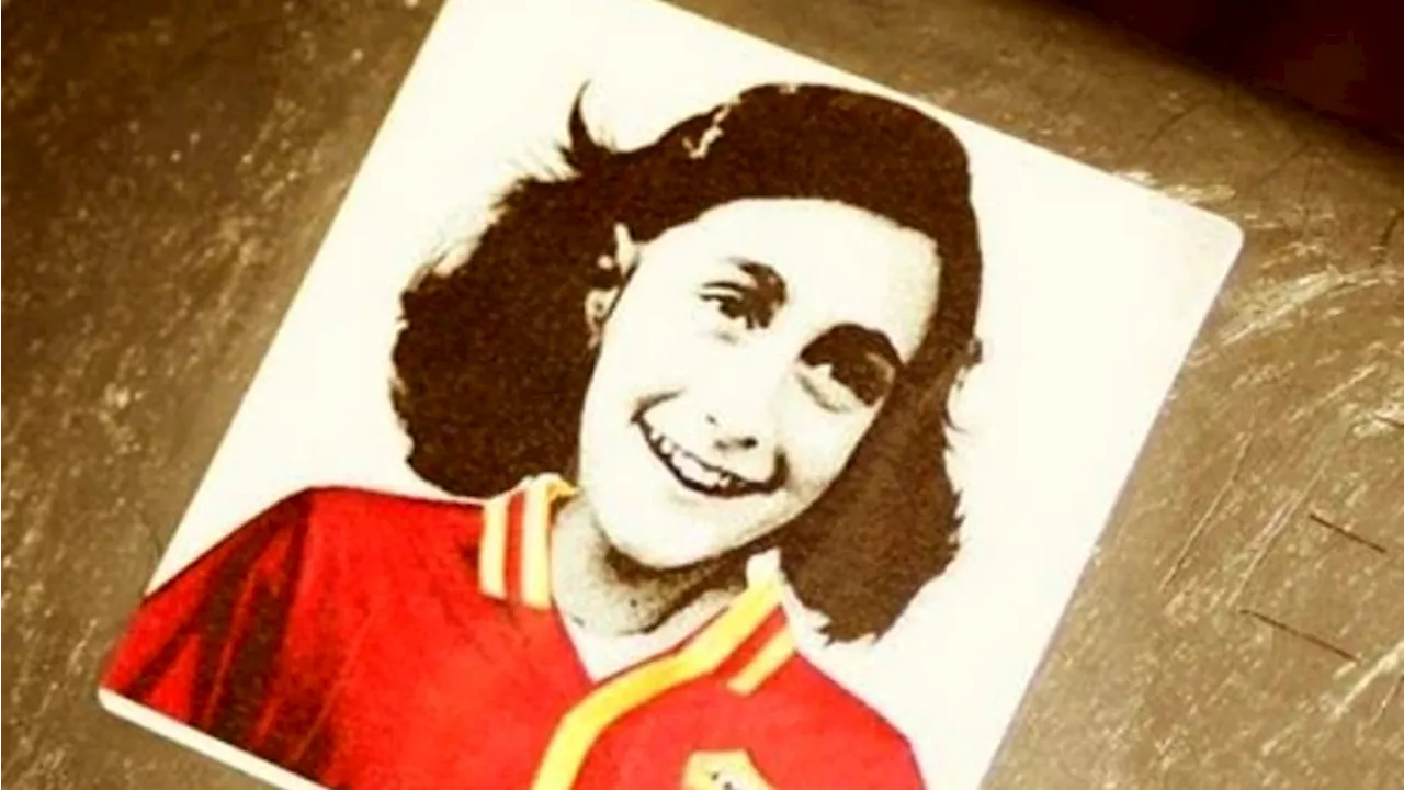 Anna Frank con la maglia della Roma, tifoso laziale nei guai per discriminazione razziale