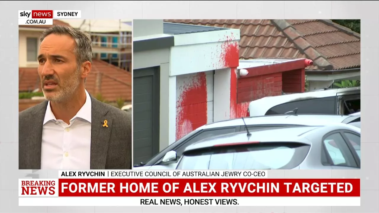 ‘Condemn this wickedness’: Alex Ryvchin addresses media after his former home targeted