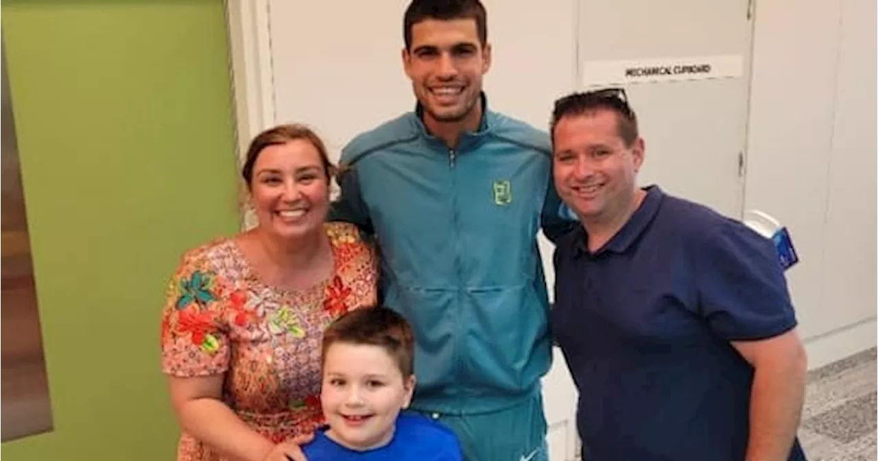 Un bambino di 7 anni conquista Carlos Alcaraz agli Australian Open