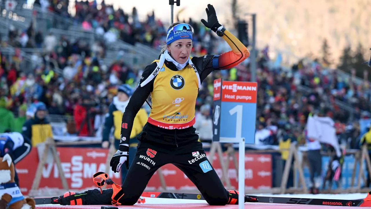 Franziska Preuß verzückt die Fans in Ruhpolding