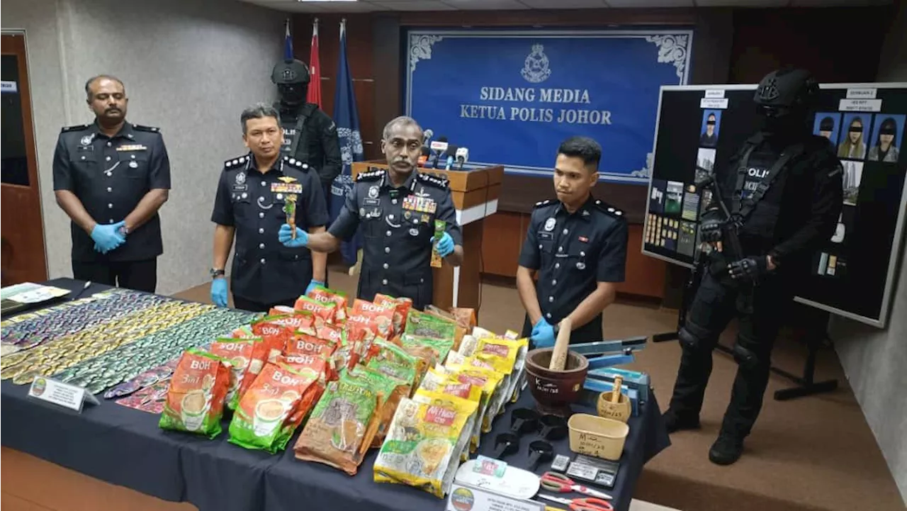 Over RM4mil in drugs seized, four arrested in JB raids