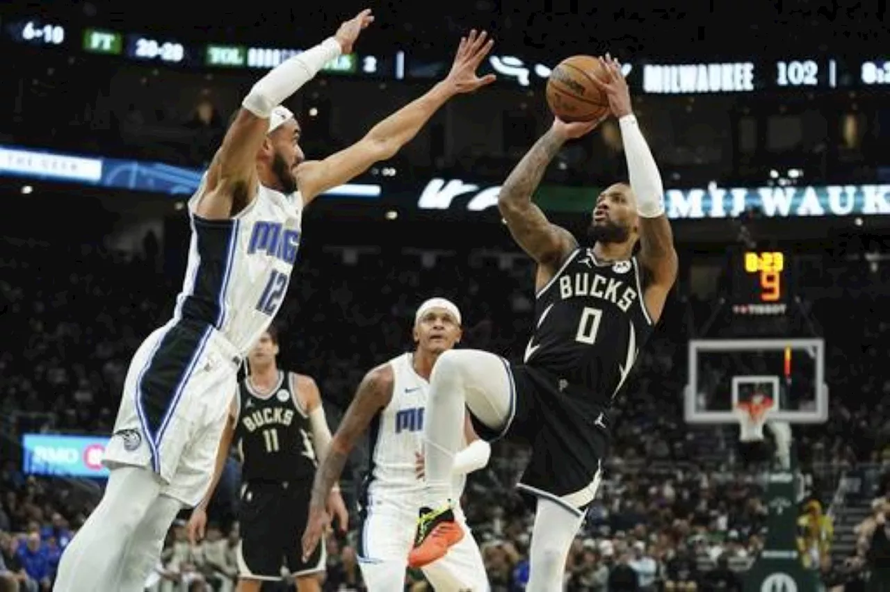 Lillard scores 30 as Bucks roll over Magic