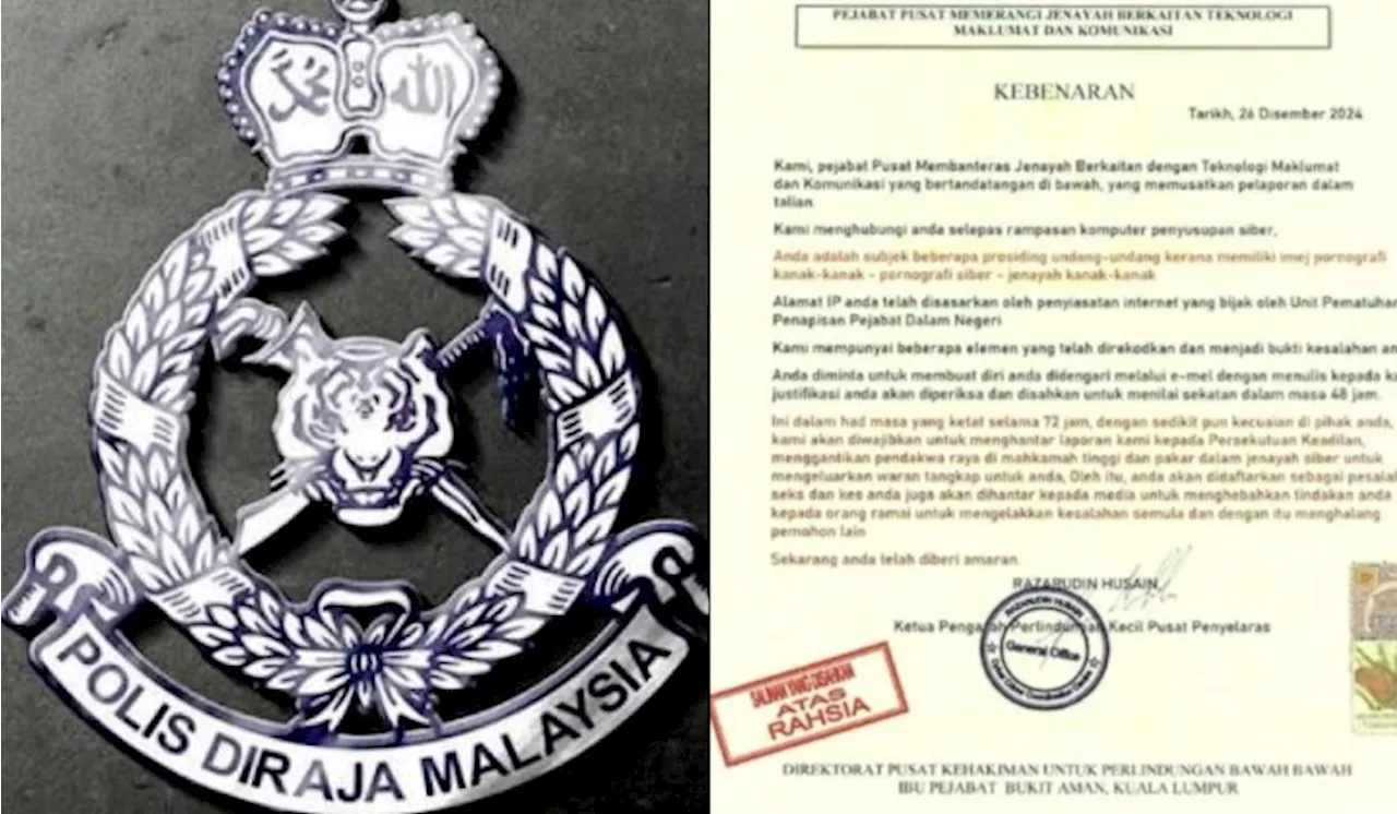 CCID Warns Public of Fake Letters Threatening Legal Action Over Child Exploitation Material