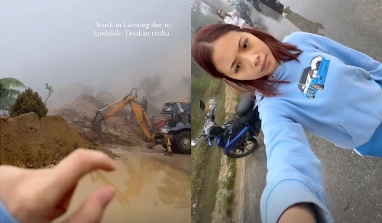 Landslide Blocks Road in Genting Highlands, Trapping Actress Trisha Ooi and Production Crew