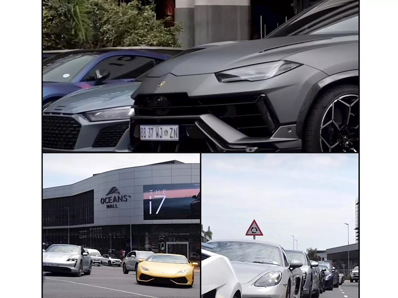 Durban Becomes a Playground for the Rich as Supercars Convoy Through Streets