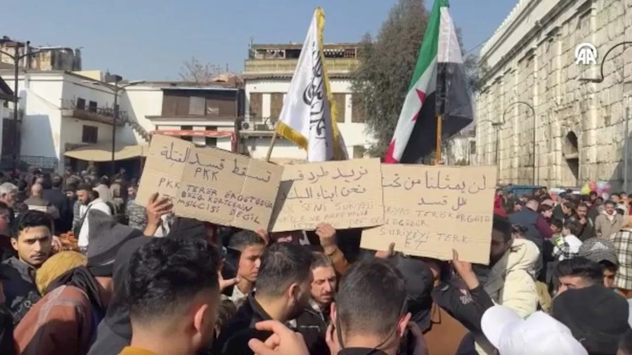 Syrians Protest Against PKK/YPG Terrorist Group in Damascus