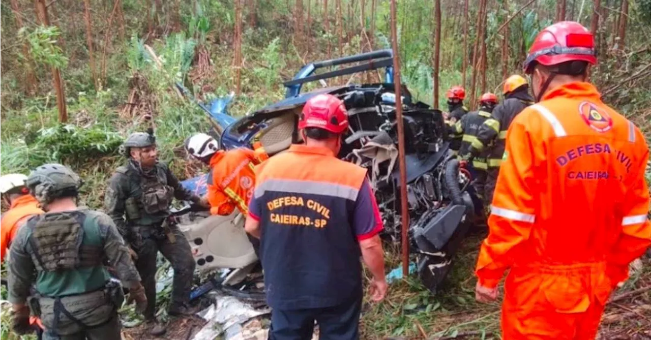 Menina de 12 anos é resgatada após queda de helicóptero que matou os pais