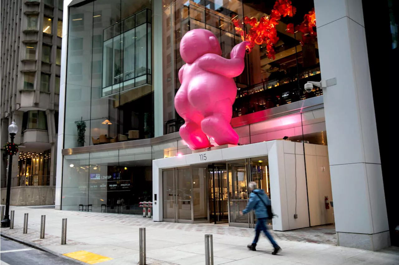 Pink Inflatable Sculptures Bring Quirky Charm to Downtown Boston