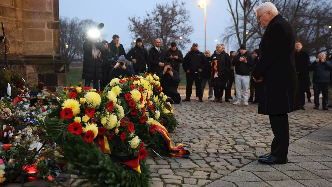 Bundespräsident Steinmeier gedenkt den Opfern des Anschlags in Magdeburg