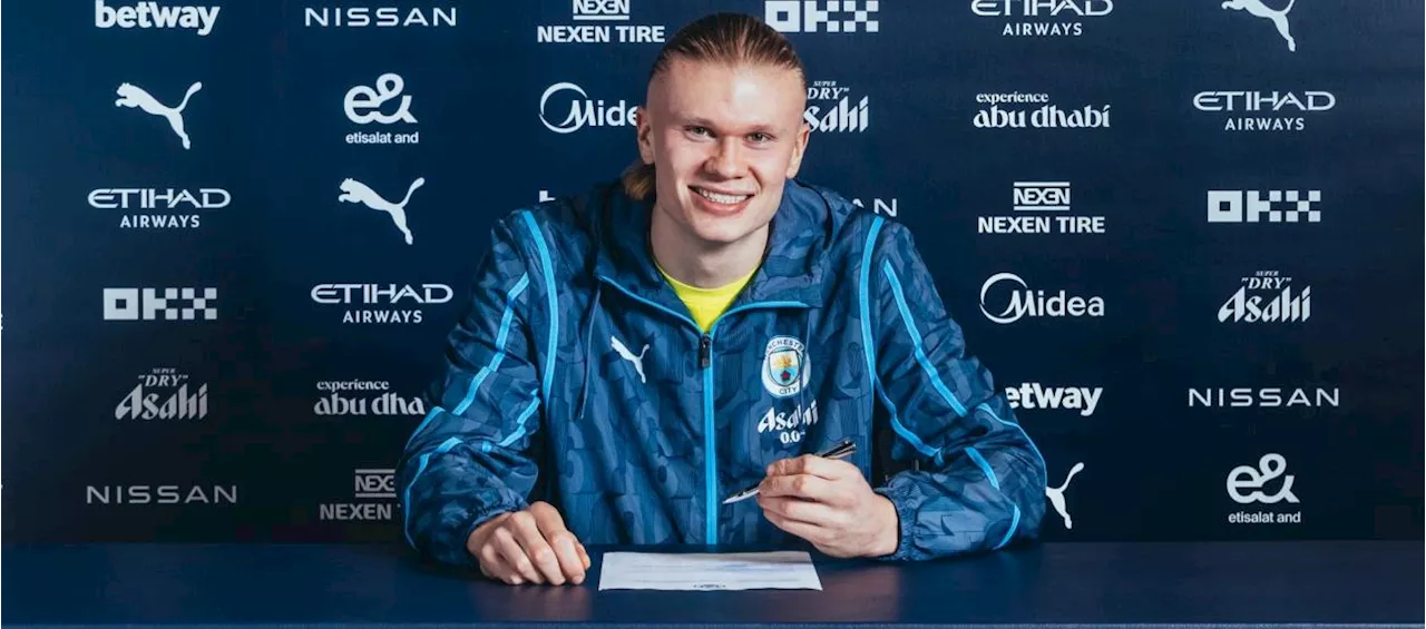 Erling Haaland firmó un contrato hasta 2034 con el Manchester City