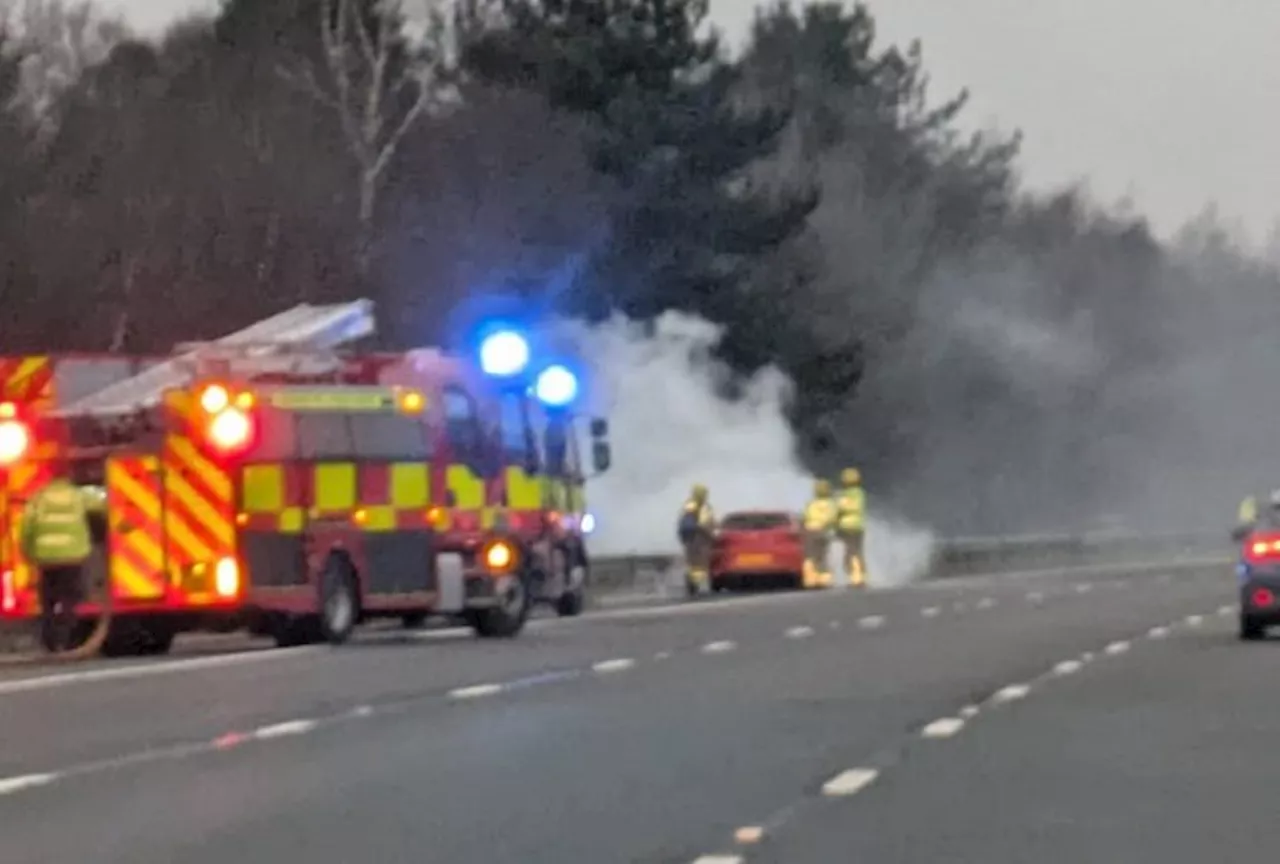 Fire Crews Respond to Vehicle Fire on M6 Motorway