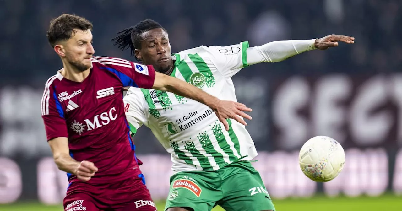 FC St. Gallen trennt sich mit einem Remis von Servette