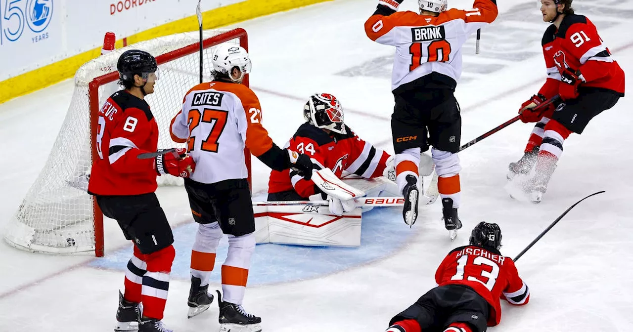 Devils fall to Flyers 3-1 after Bobby Brink and Travis Konecny score in 3rd period