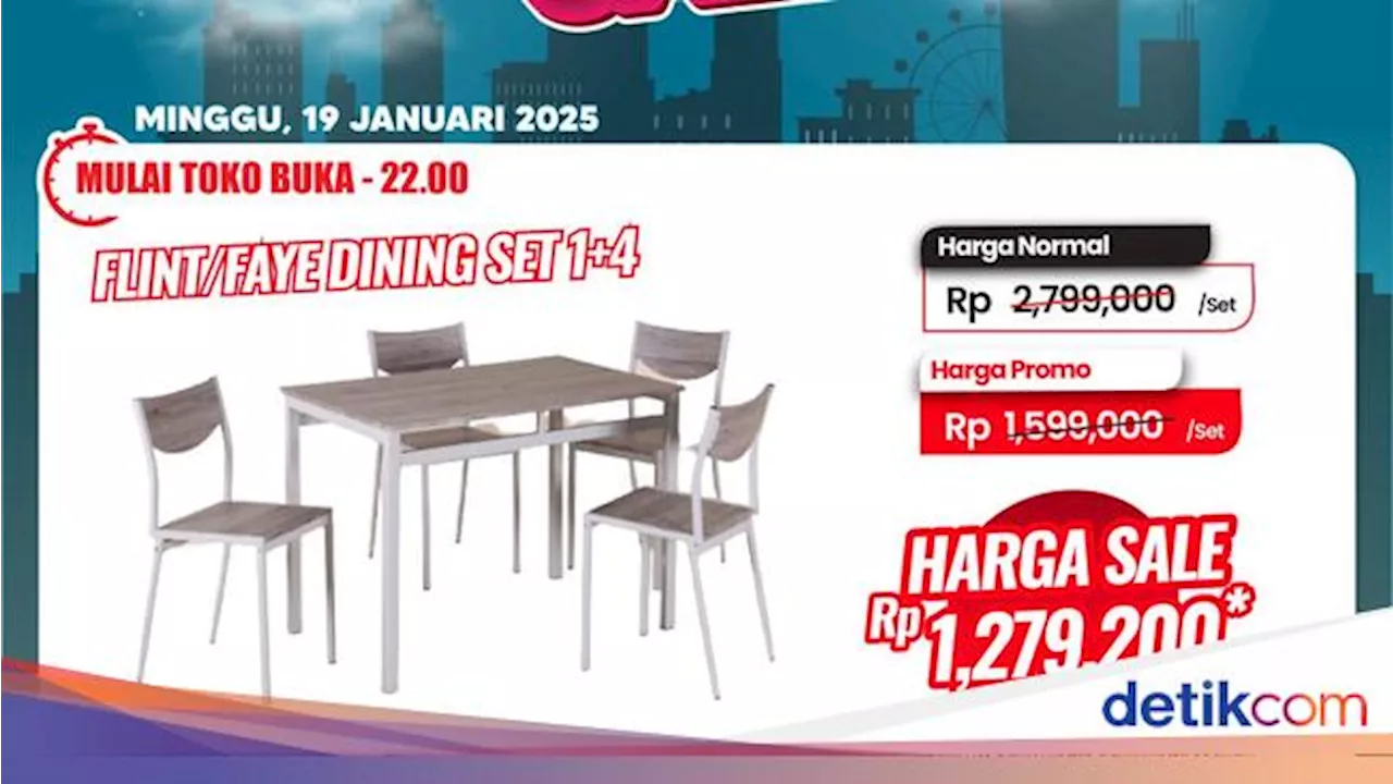 Transmart Full Day Sale: Diskon Meja Makan Hingga 50%+20%!