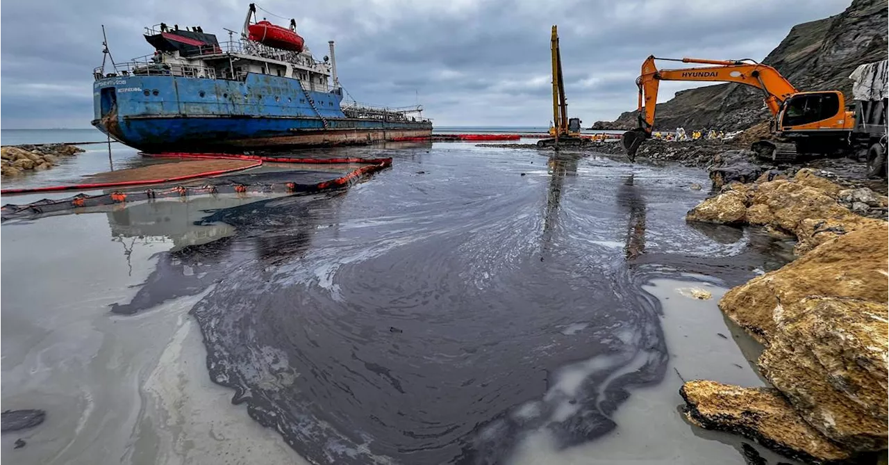 Ölkatastrophe an Russlands Schwarze-Meeresküste: 150 Helfer erkranken