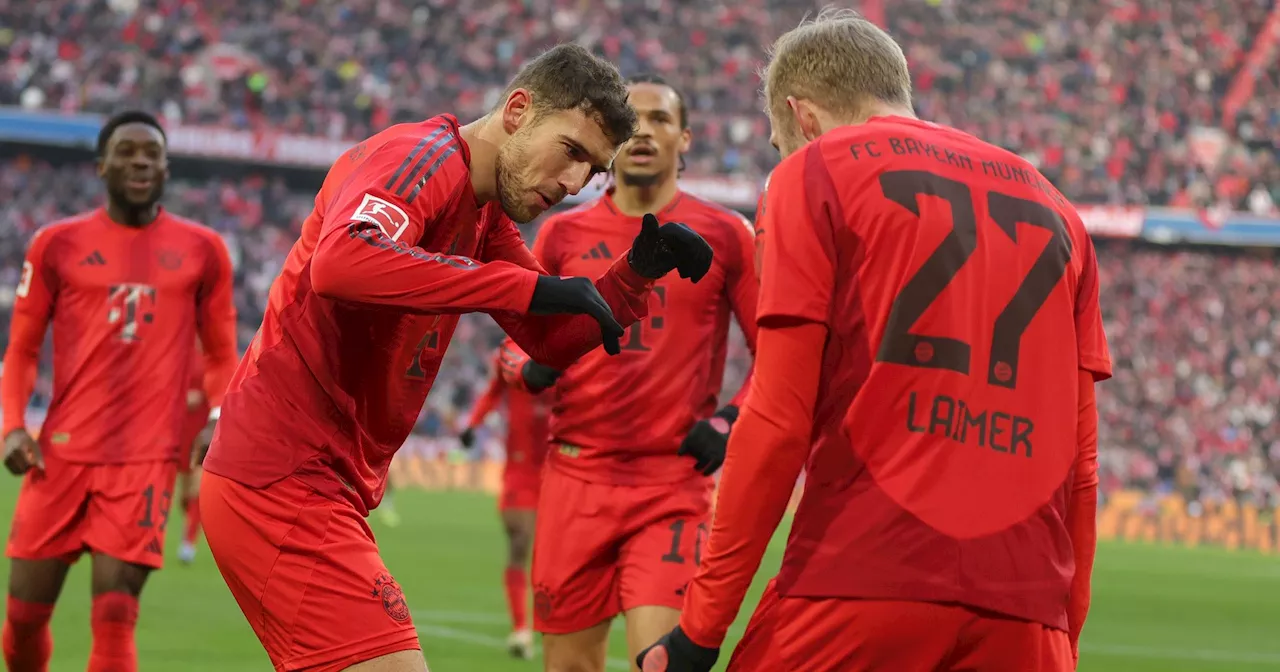 Dank Doppelpacker Goretzka: Knapper Bayern-Sieg gegen Wolfsburg