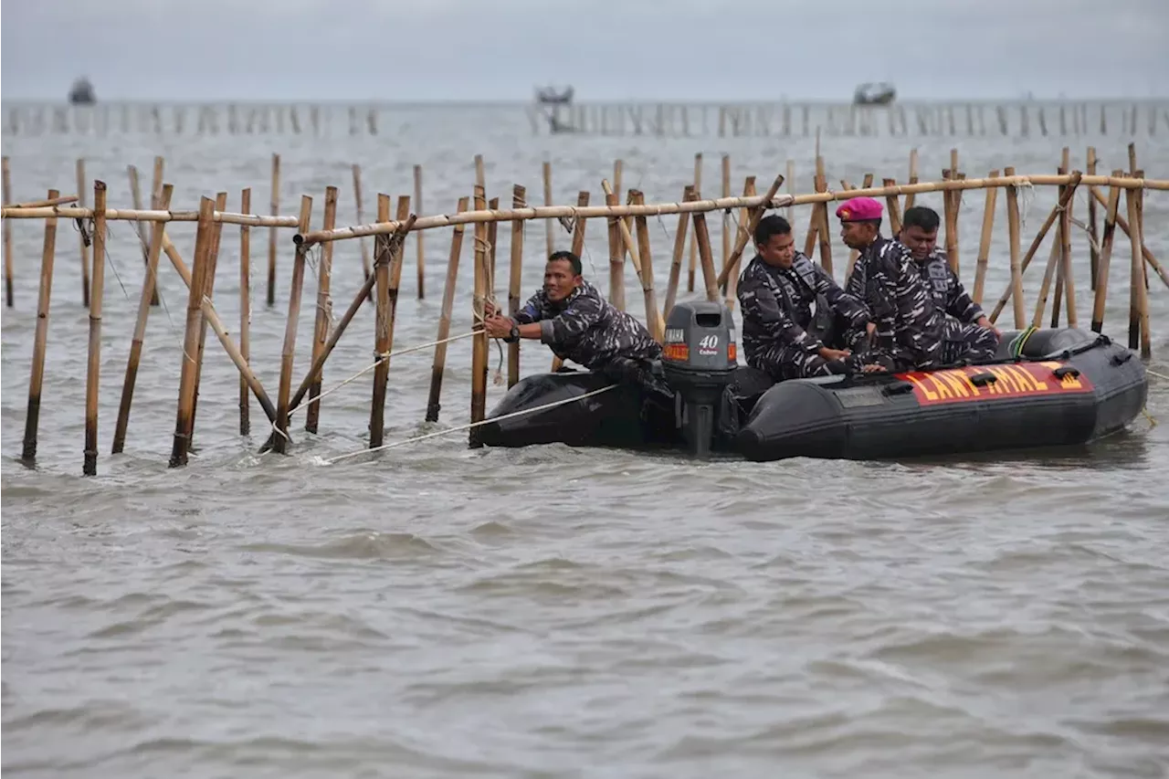 TNI AL Bongkar Pagar Laut di Tangerang, Ditargetkan Tuntas Dua Pekan