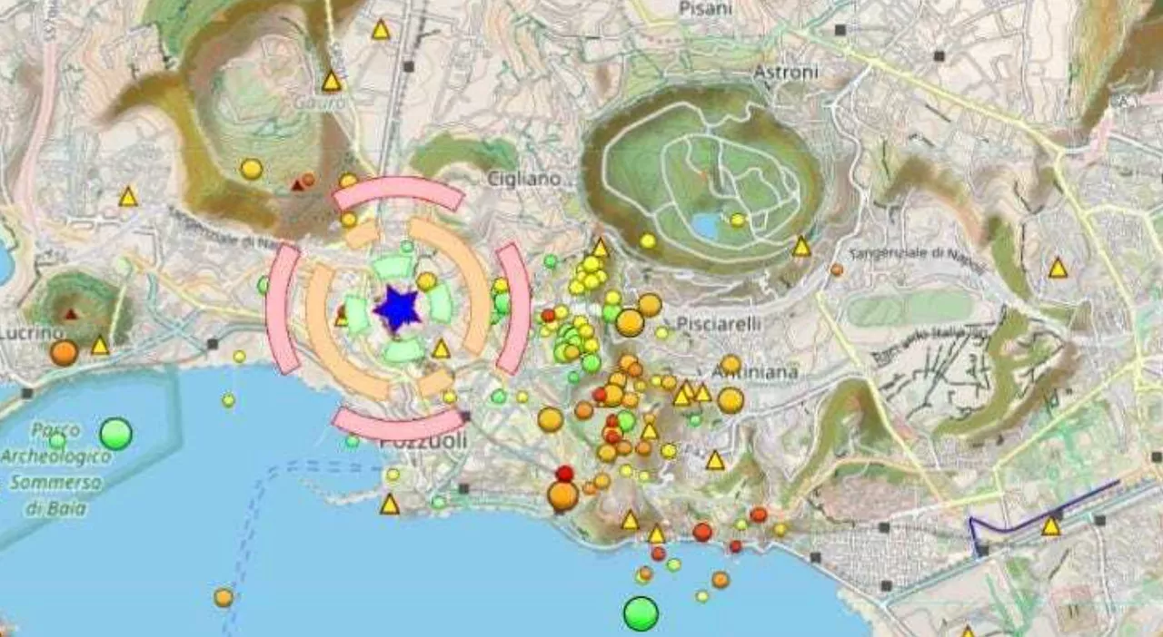 Scossa di terremoto a Pozzuoli, i Campi Flegrei tremano