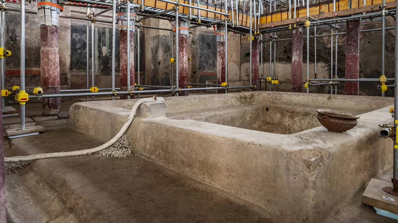2,000-year-old lavish bathhouse unearthed in Pompeii in ‘once-in-a-century’ find