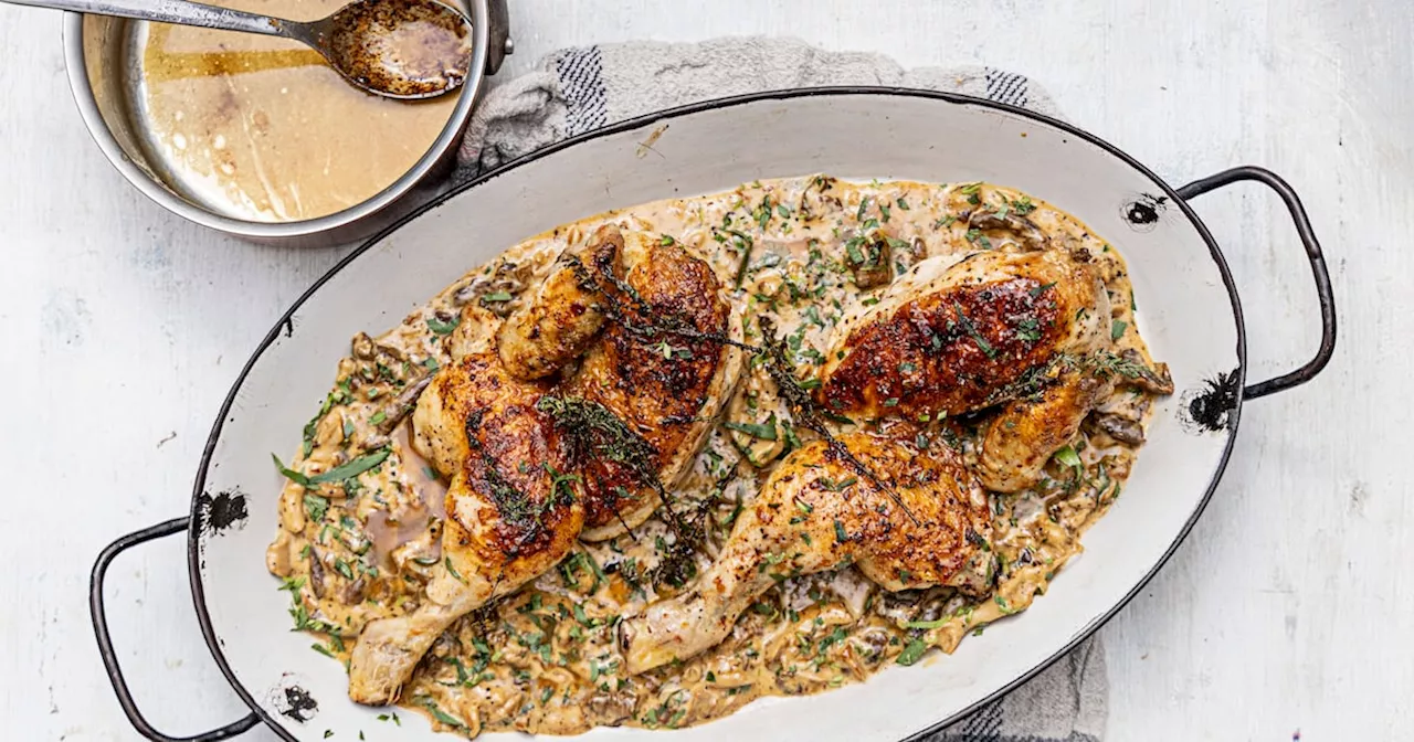 Mark Moriarty: Roast chicken with wild mushrooms and tarragon