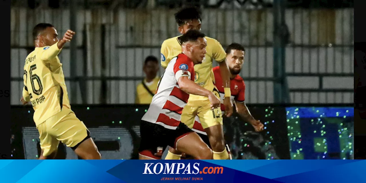 Hasil Madura United Vs Barito Putera: Hujan 6 Gol, Laskar Antasari Menang