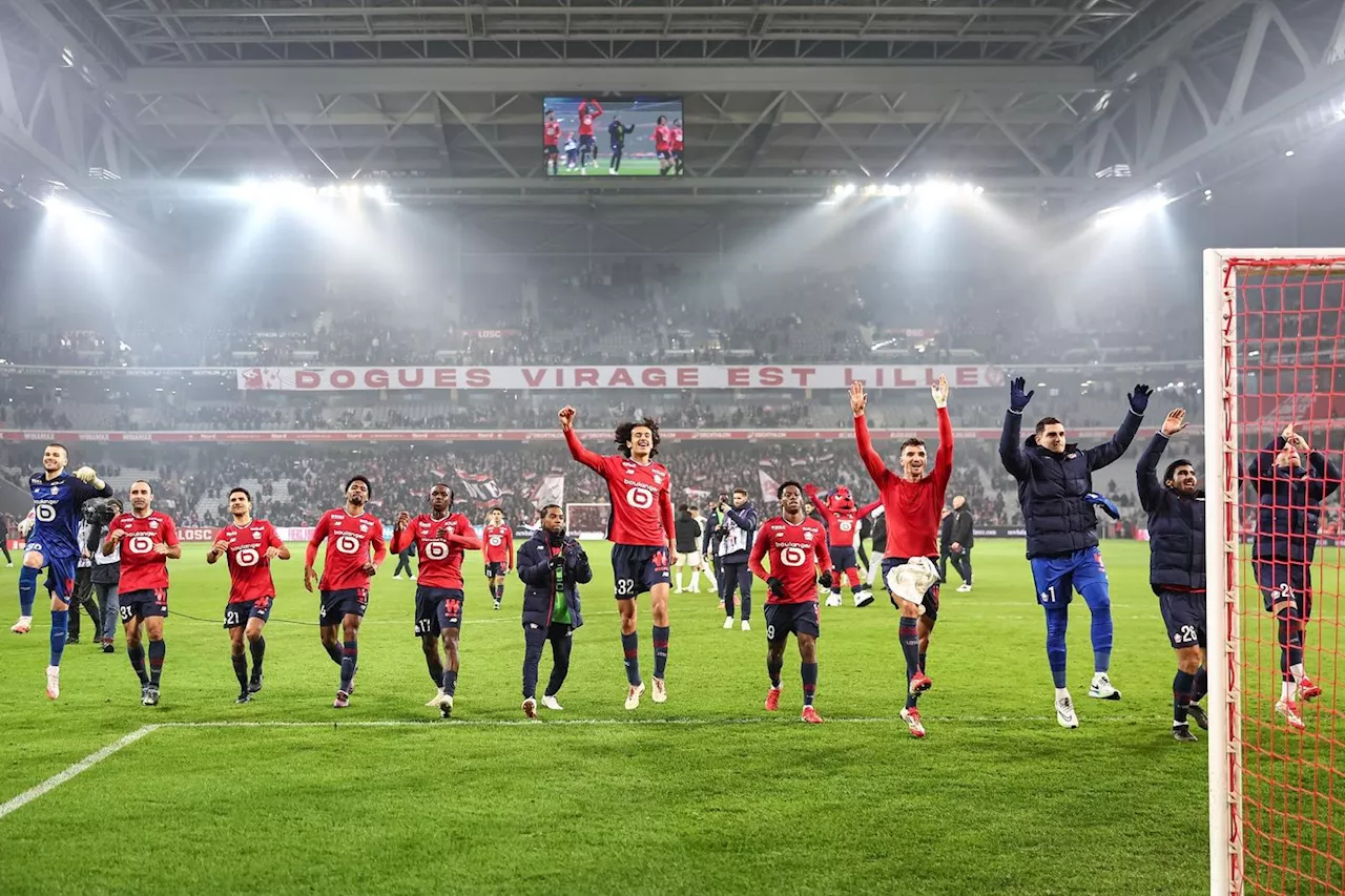 Ligue 1: Lille renverse Nice (2-1) et monte enfin sur le podium