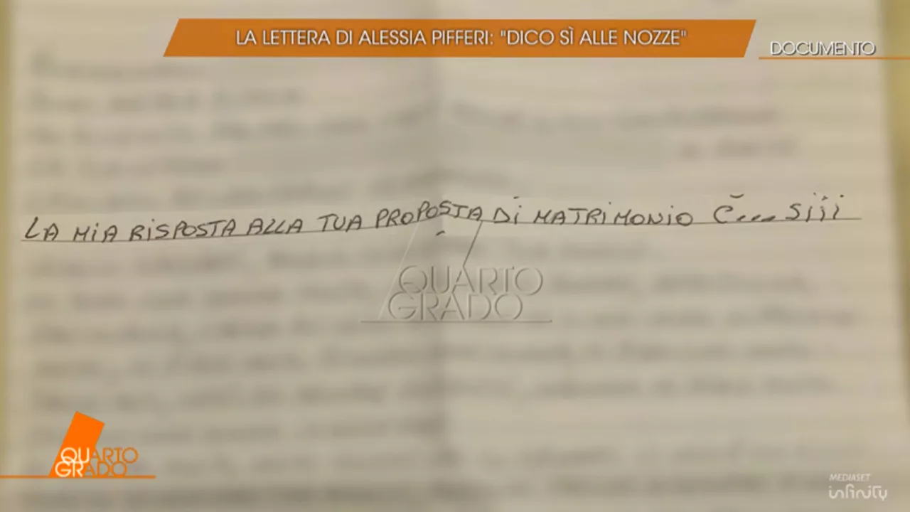 Alessia Pifferi accetta la proposta di matrimonio di uno sconosciuto