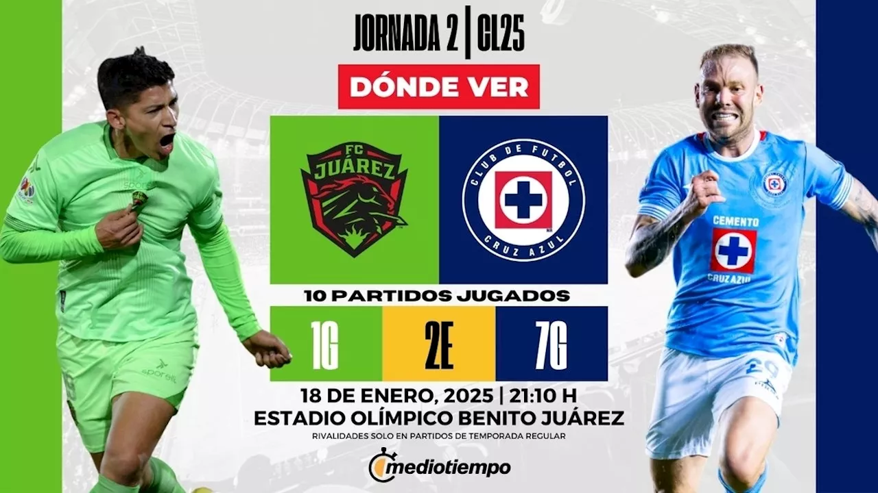 ¿A qué hora juega Juárez vs Cruz Azul? Dónde ver EN VIVO partido Jornada 2 Liga MX 2025 HOY