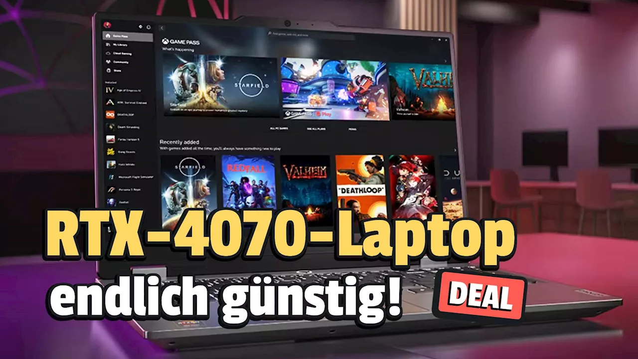 Gaming-Laptop Lenovo LOQ 15ARP9 mit GeForce RTX 4070 für nur 999 Euro