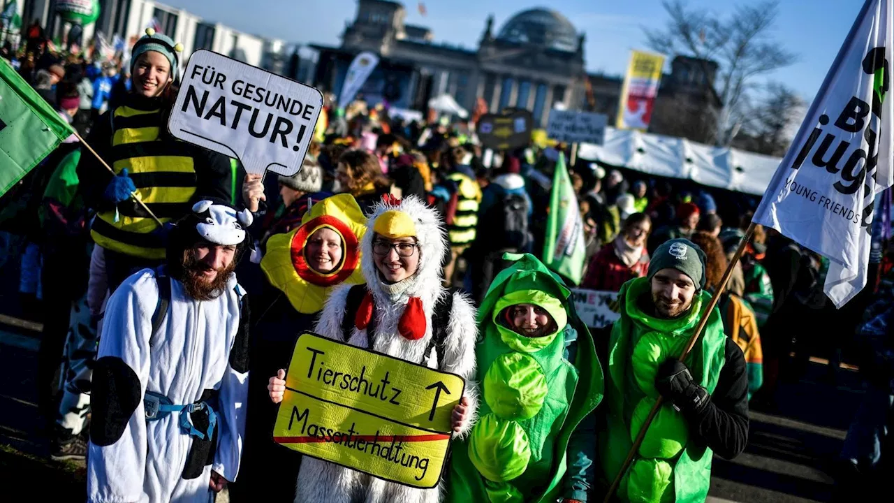 Bauerndemonstration in Berlin: Für ökologische Landwirtschaft und Tierwohl