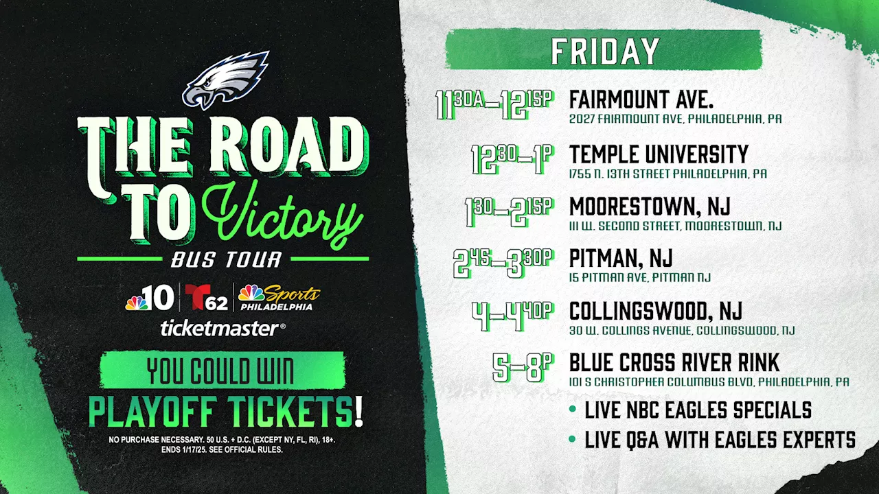 Eagles Road to Victory Bus Tour Kicks Off Divisional Round Festivities