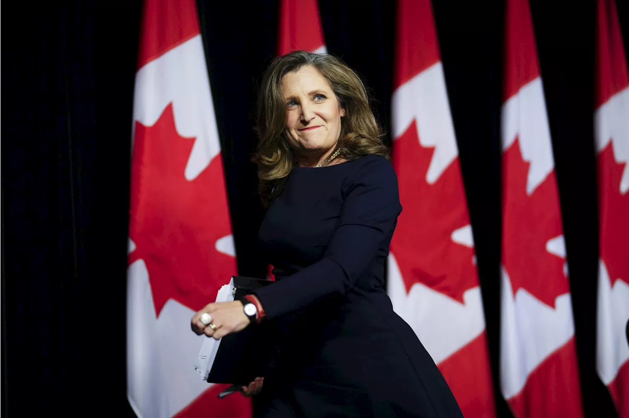 Freeland Promises to Match Trump Tariffs for Canada 'dollar-for-dollar'