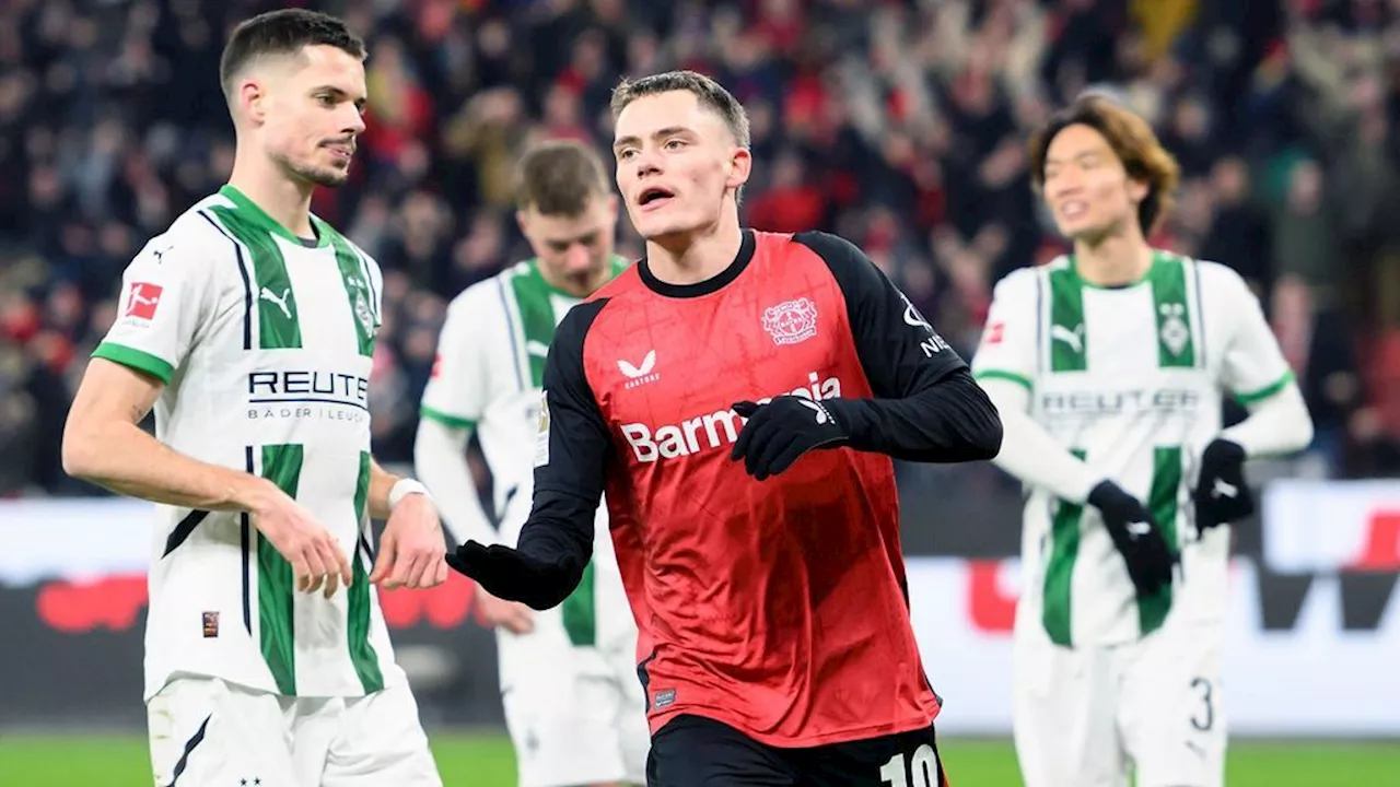 Matchwinner Wirtz: Bayer Leverkusen schlägt Gladbach im Derby und lässt im Titelrennen nicht locker