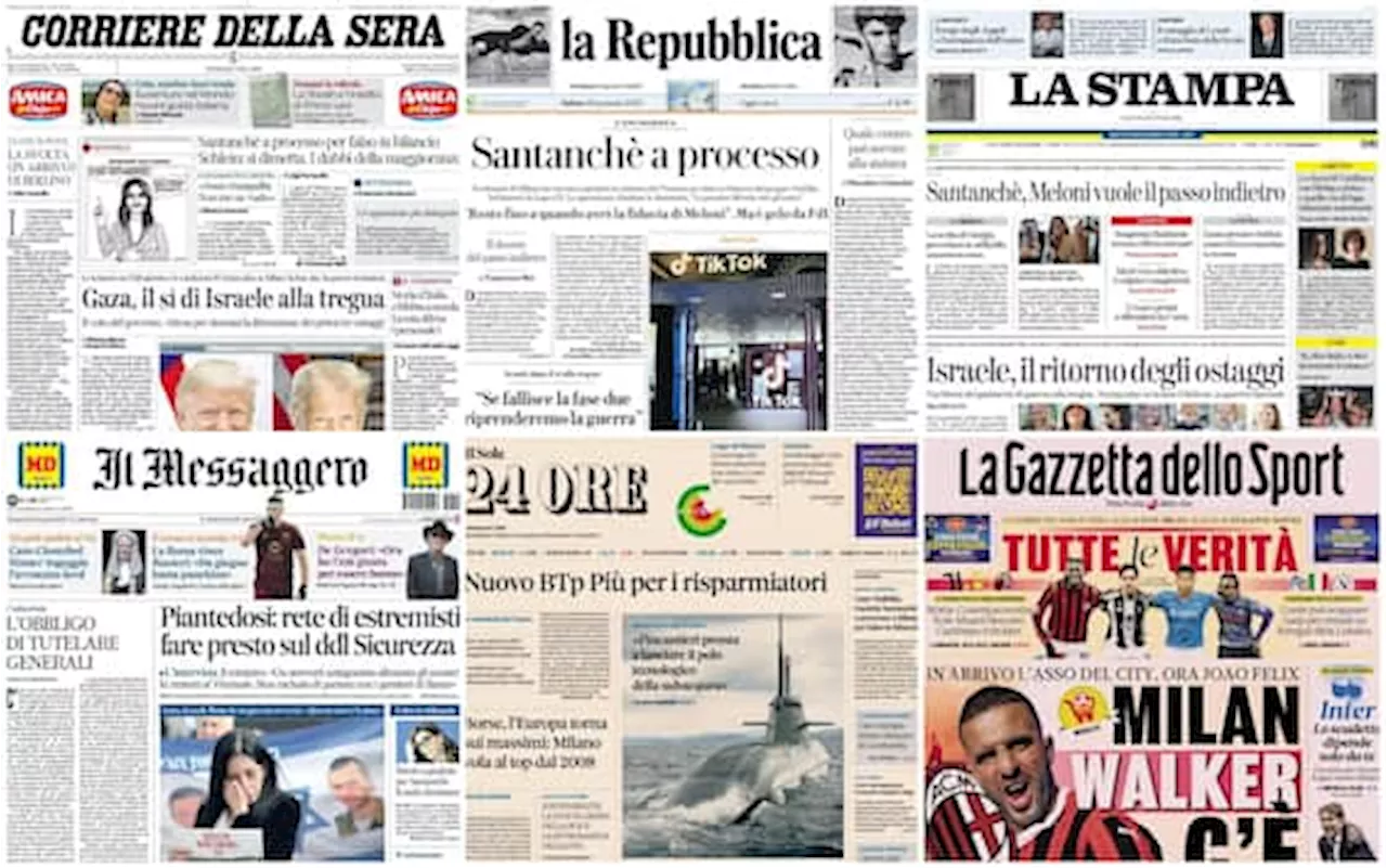 Le prime pagine dei quotidiani di oggi 18 gennaio: la rassegna stampa di Sky TG24