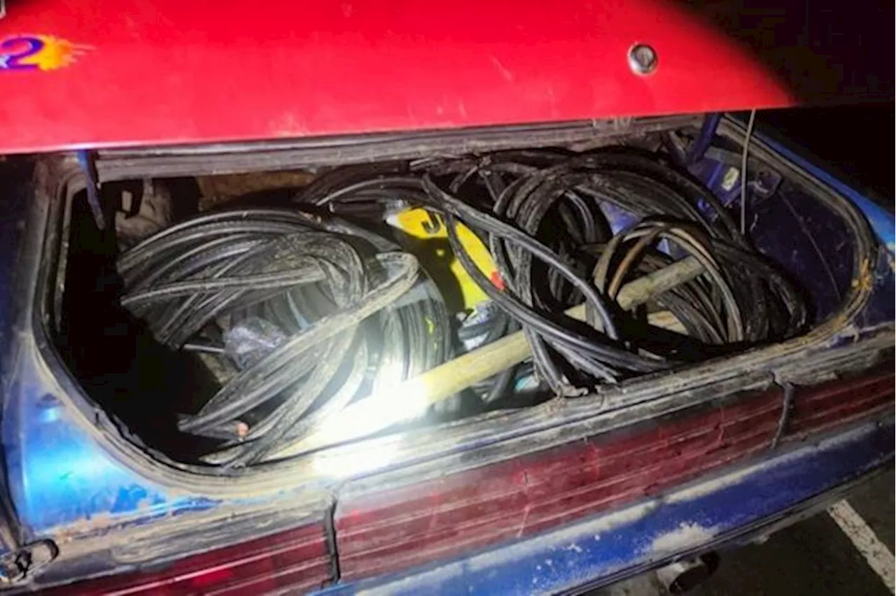 Cable Thieves Abandon Car, Accomplice Arrested