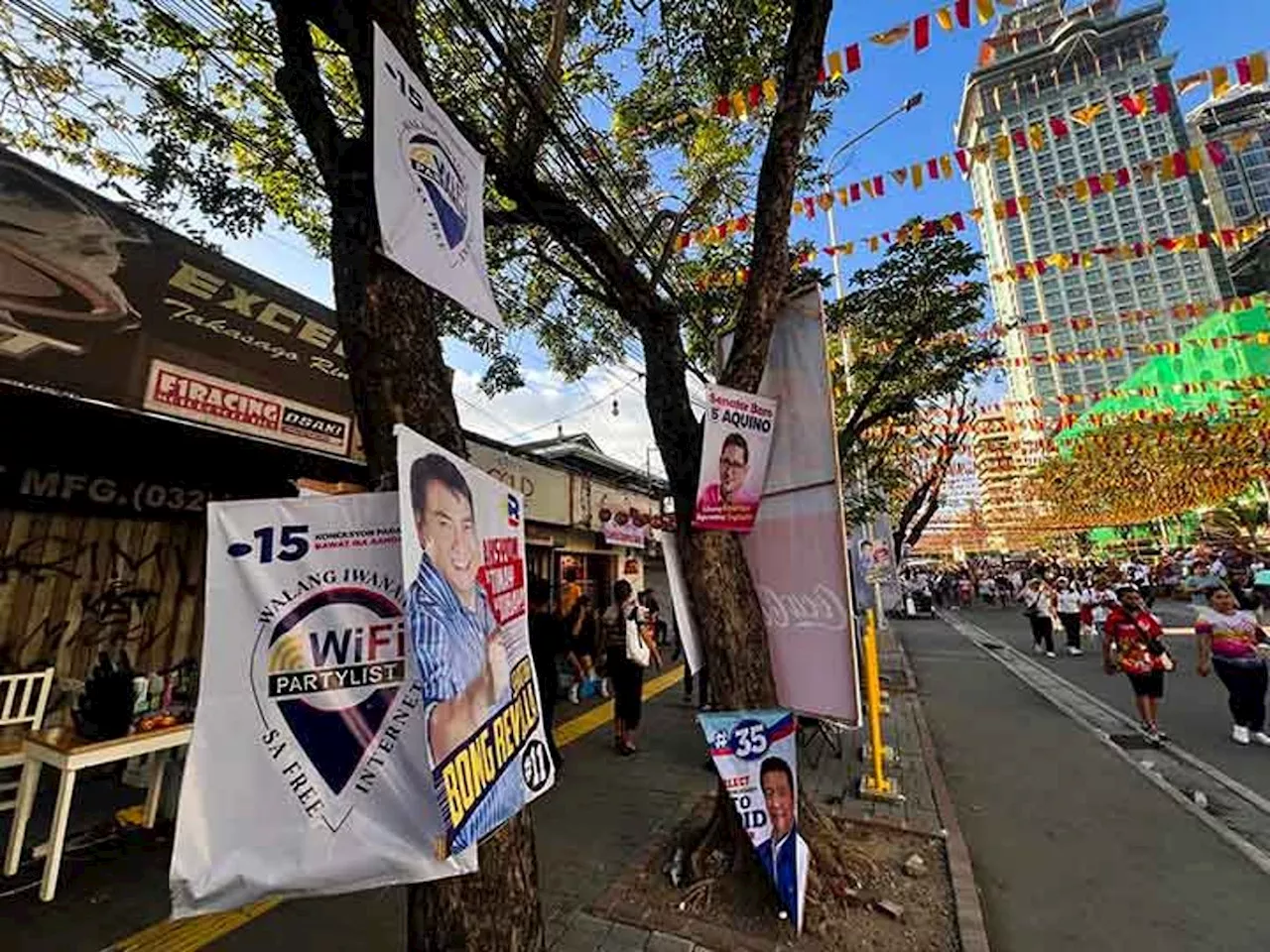 Campaign Materials Line Cebu City's Solemn Foot Procession Route Ahead of Official Campaign Period