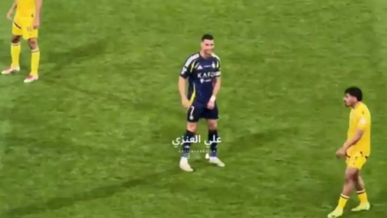 Crowd footage captures Cristiano Ronaldo’s response to opponent’s Lionel Messi chants...