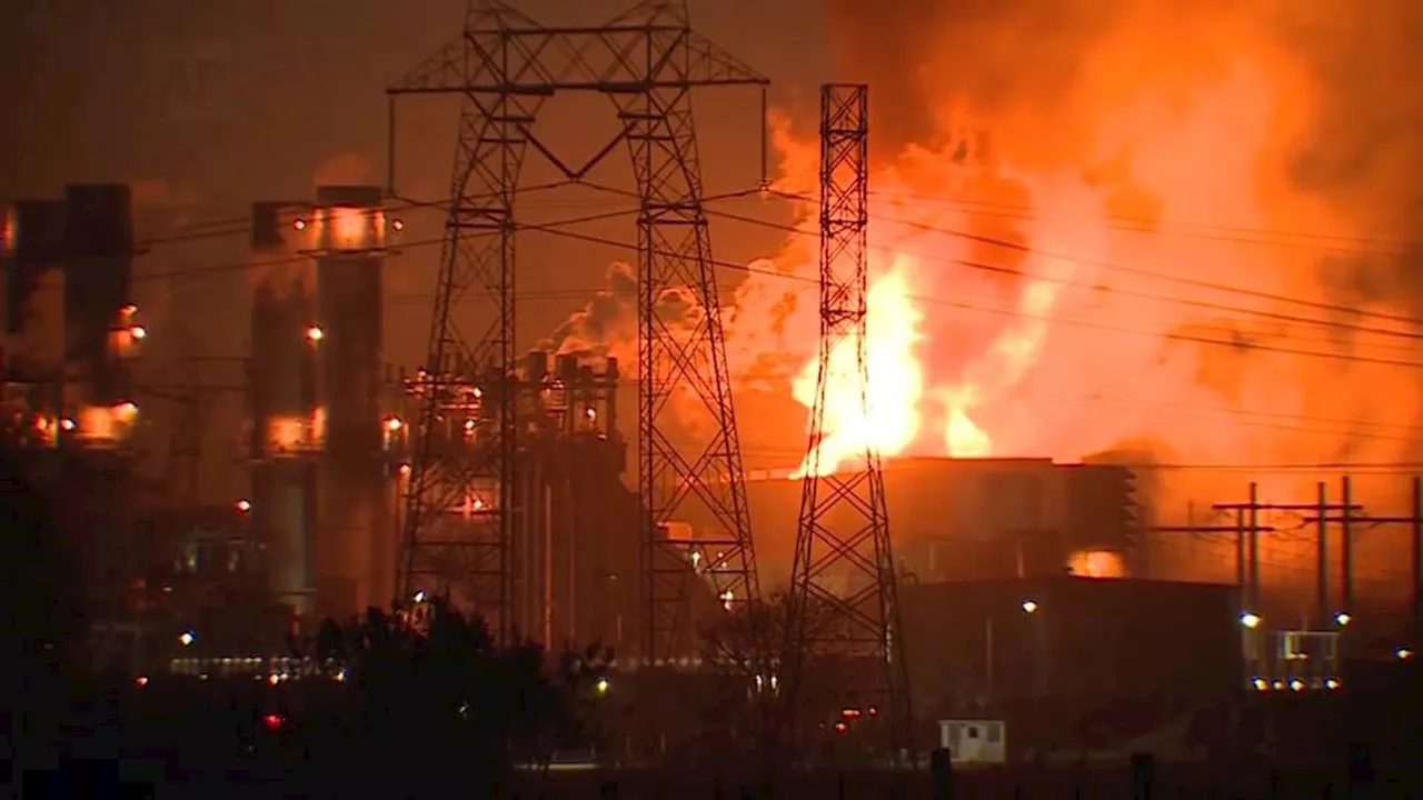 Massive fire at California lithium battery facility keeps burning