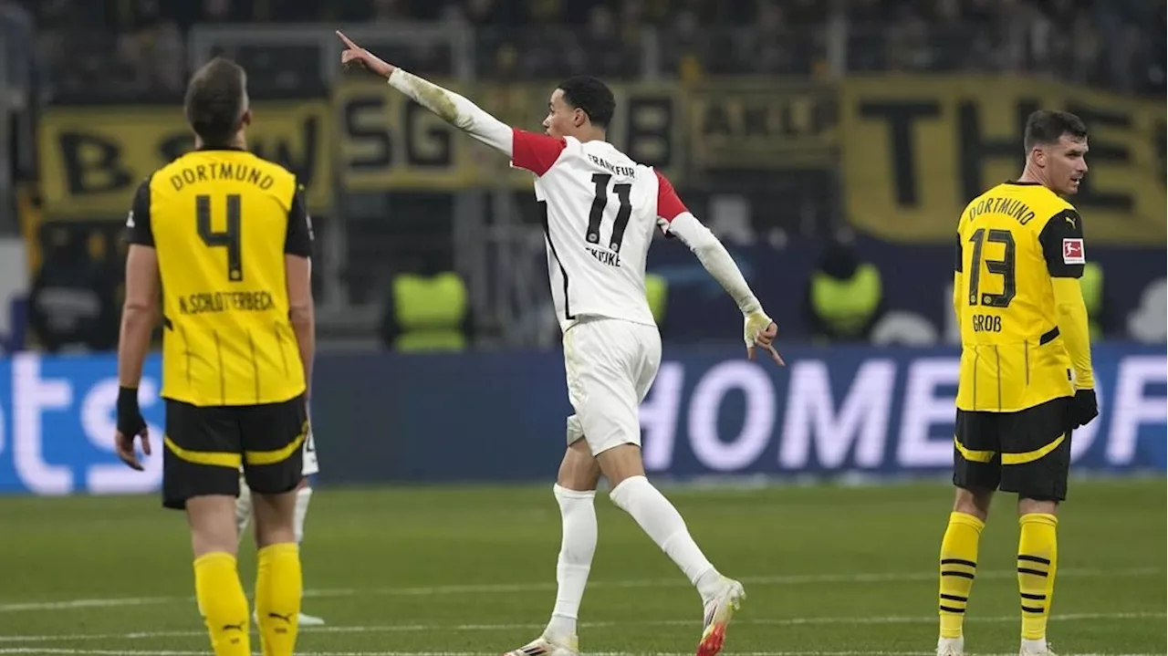 Frankfurt leaves out Marmoush, but beats struggling Dortmund