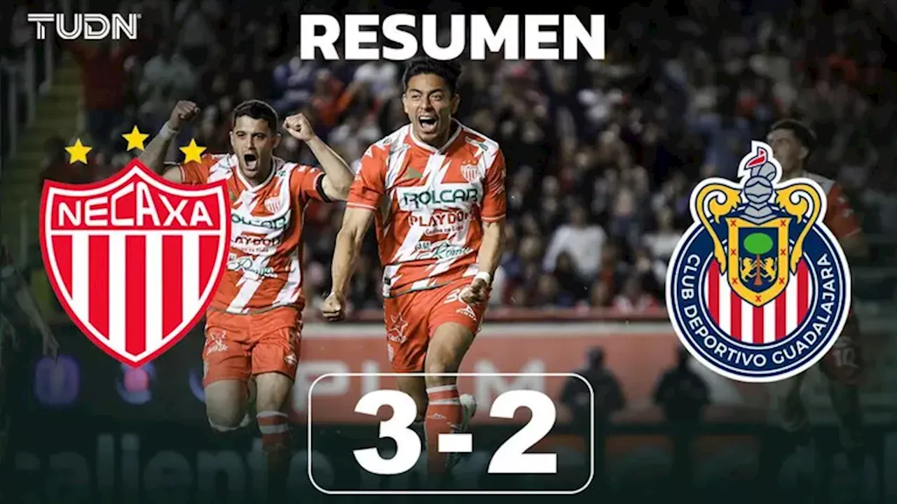 Necaxa remonta a Chivas en un vibrante partido en Aguascalientes