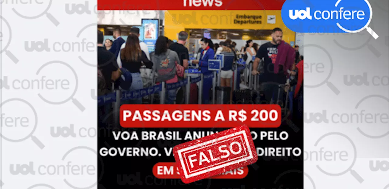 Voa Brasil não cobra taxa de adesão; anúncio falso sobre passagens é golpe