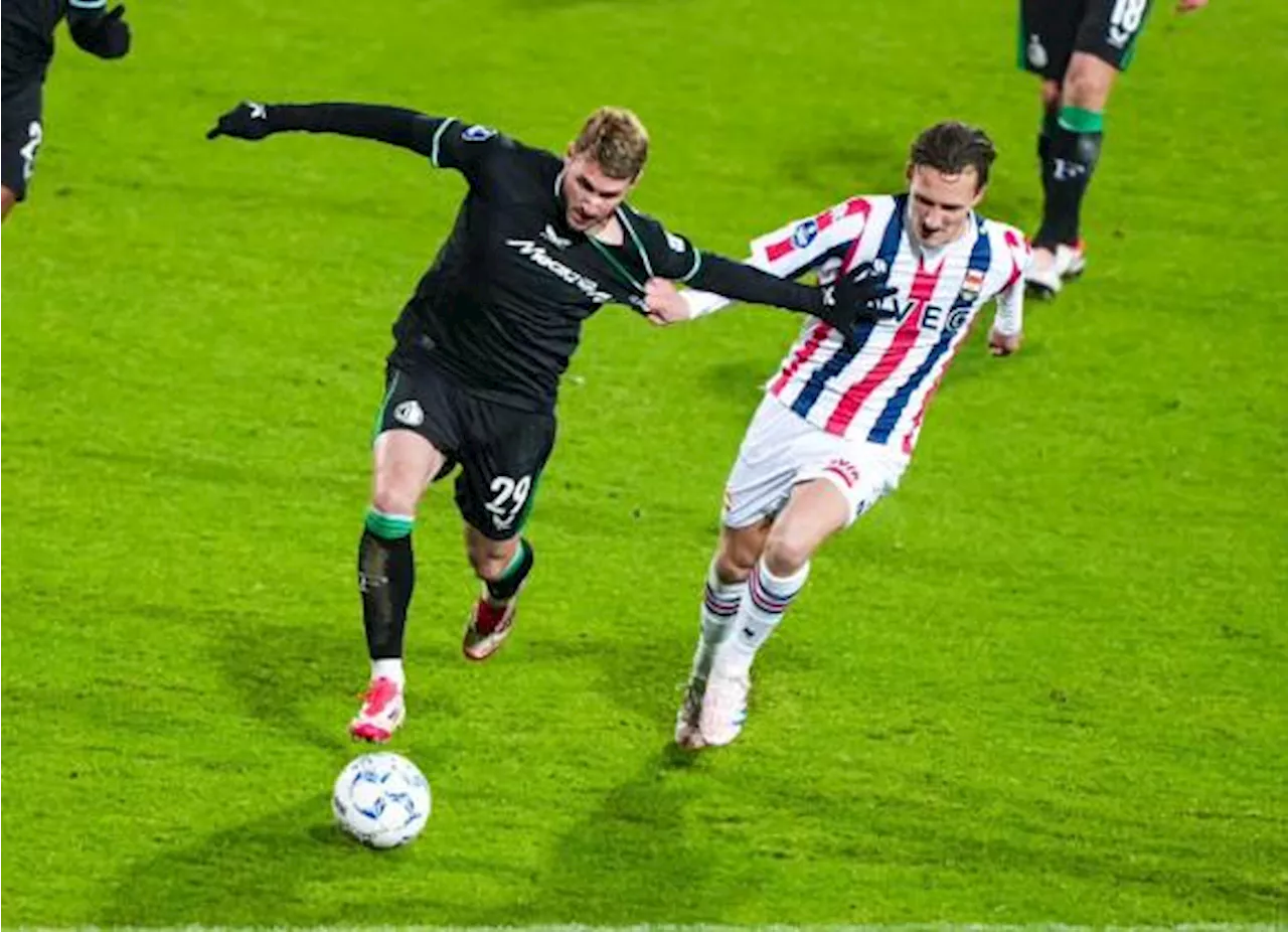 Santiago Giménez y el Feyenoord no puede ganar y empataron ante el Willem II