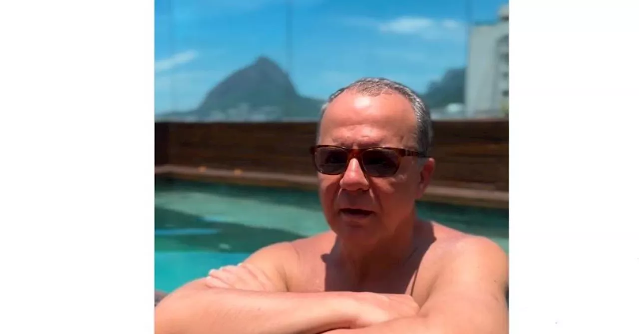 Relaxando na piscina, Sergio Cabral posta vídeo com indicações de filmes