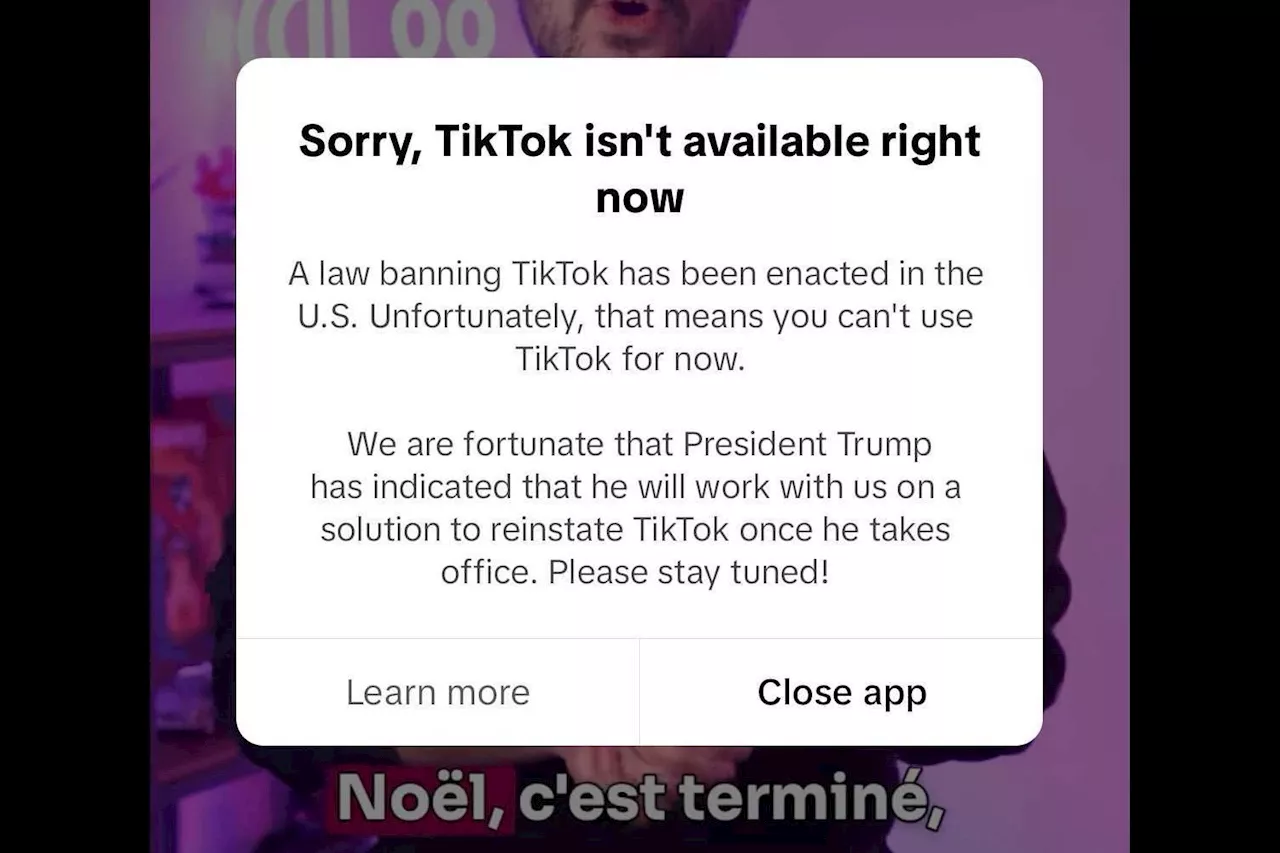 TikTok n’est plus disponible aux États-Unis