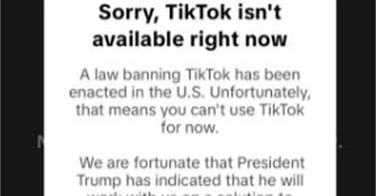 TikTok shuts down in the United States hours ahead of a ban