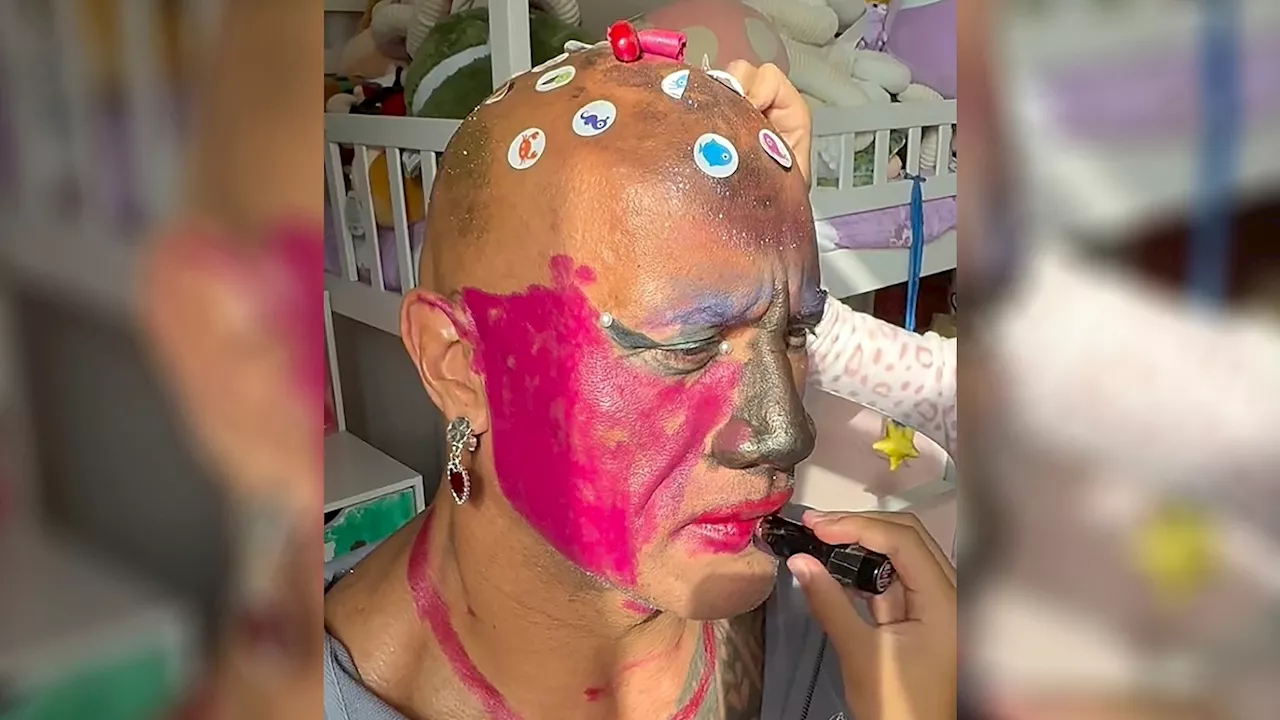 Dwayne Johnson shares hilarious video of makeover from daughters