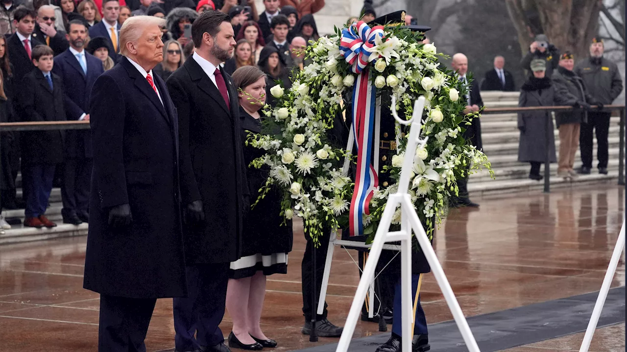 Trump inauguration live updates Trump lays wreath at Arlington